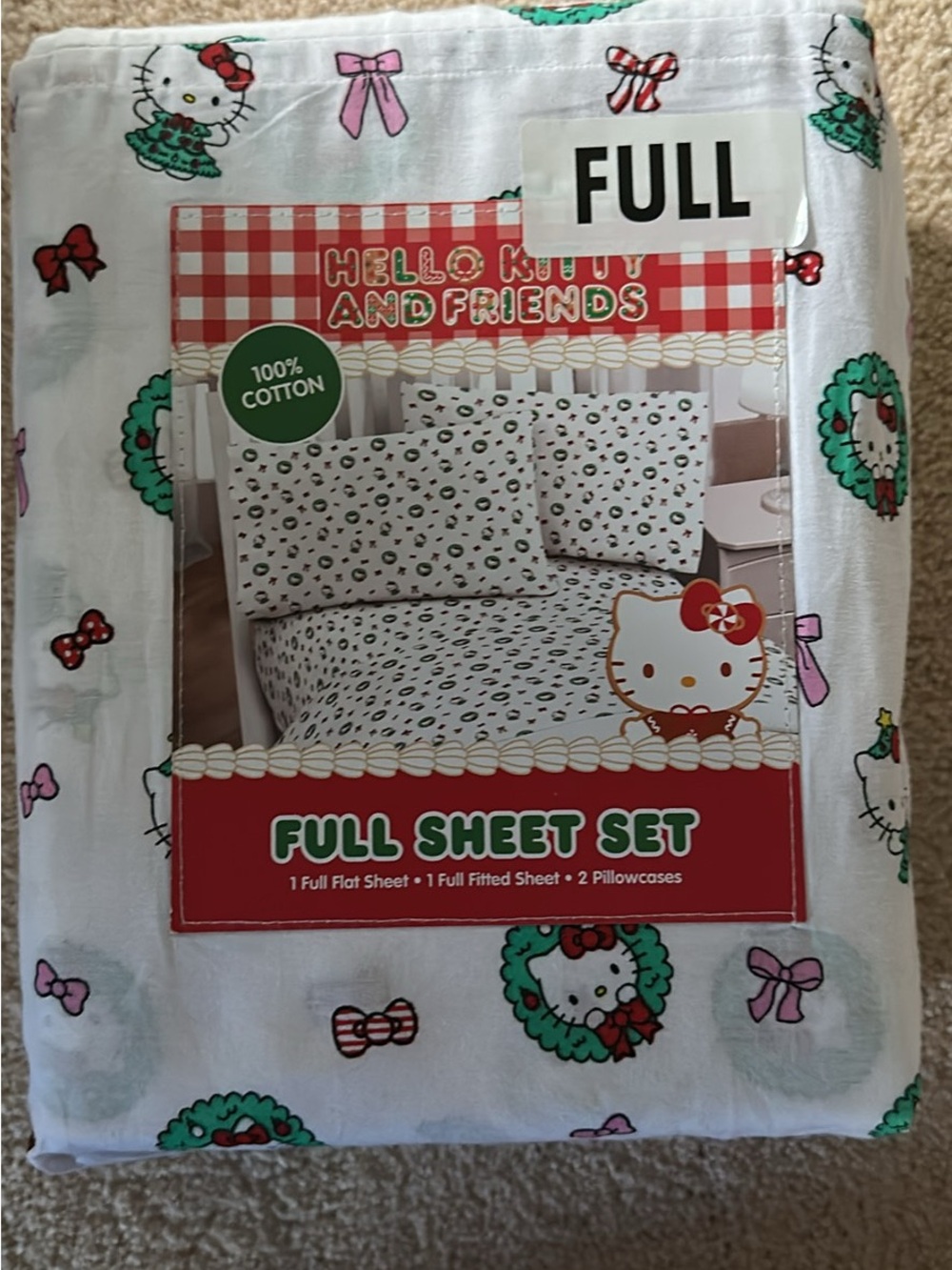 Christmas Hello Kitty Full Sheet Set